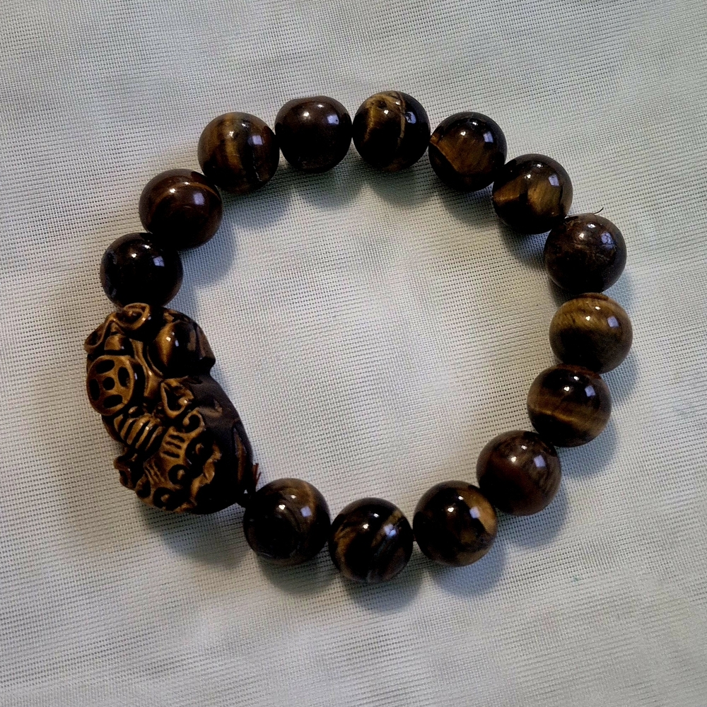 Source Unknown Brown Beaded Bracelet